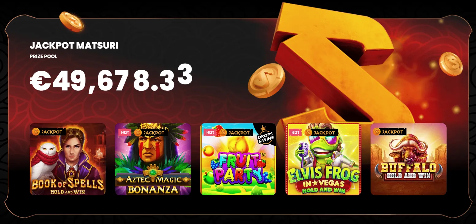 Promotional image for live casino games and free spins.